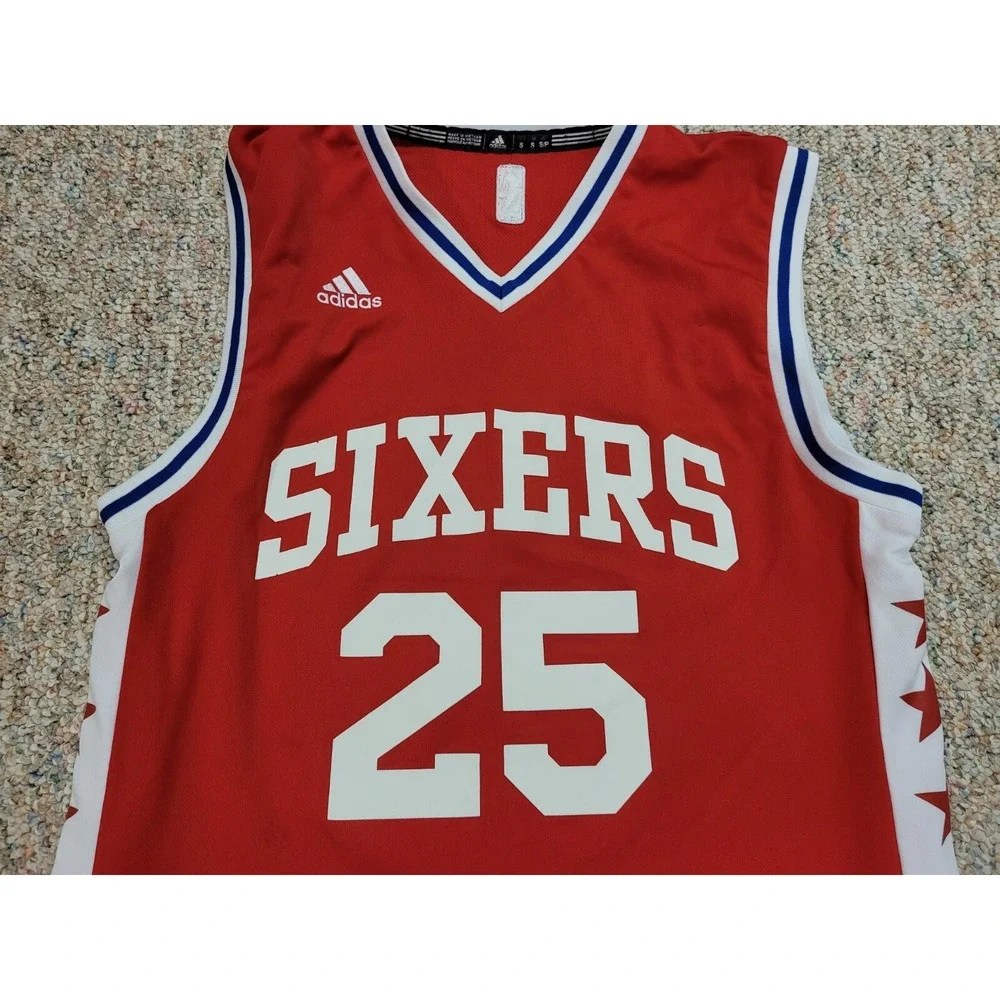 Adidas Philadelphia 76ers Jersey Mens Small Ben Simmons #25 Red NBA Basketball